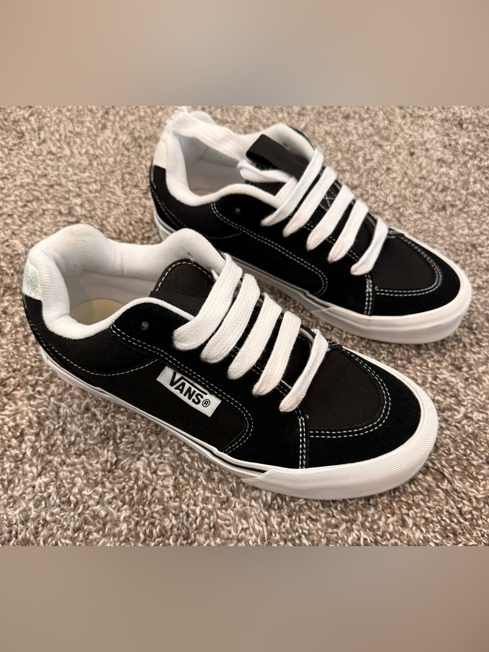 Vans Mens Size 6 Knu Skool Shoe Fashion Sneakers Skate Shoes Woman’s 7.5